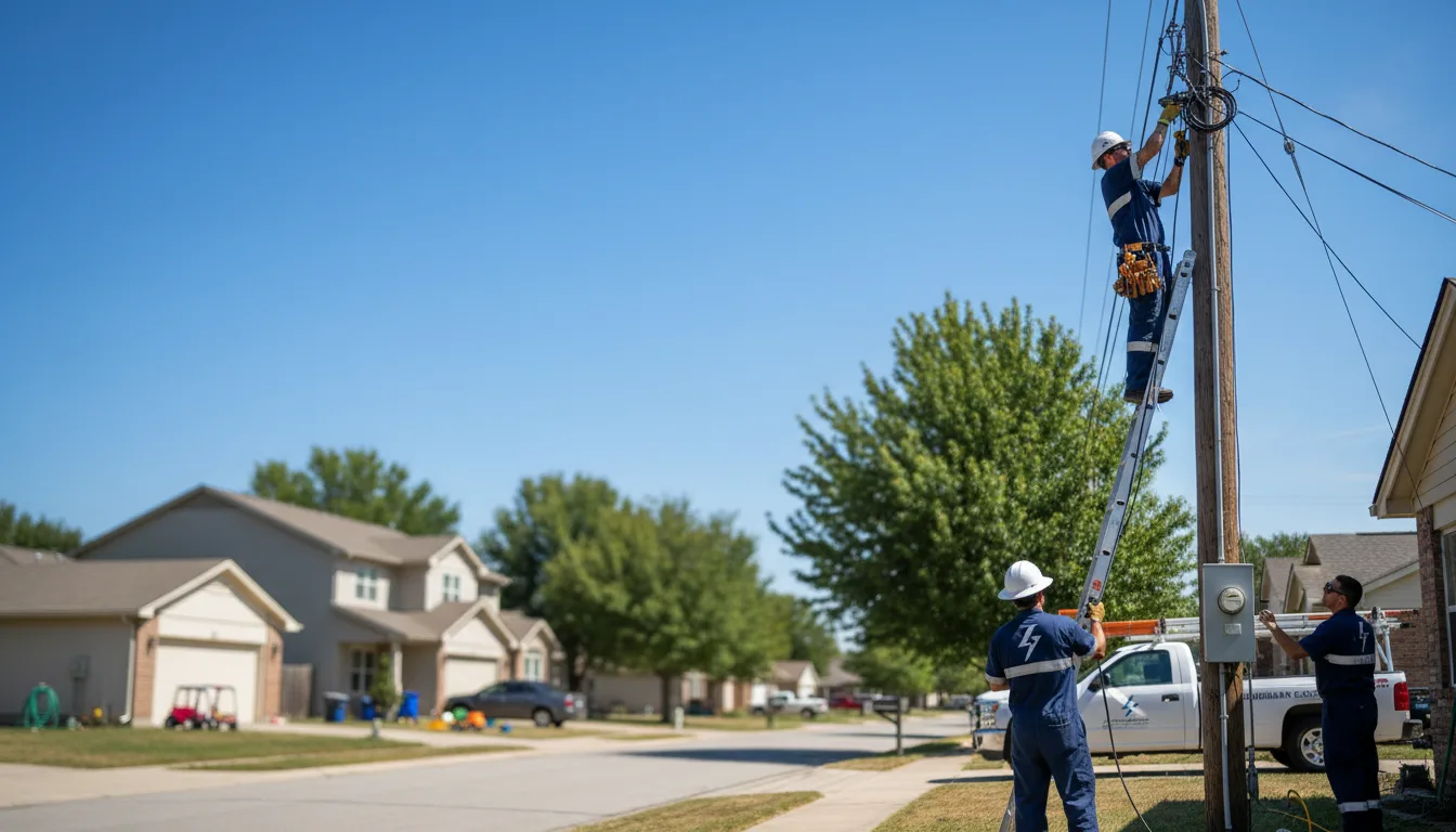 Residential electrician providing installation services in Cashion, OK